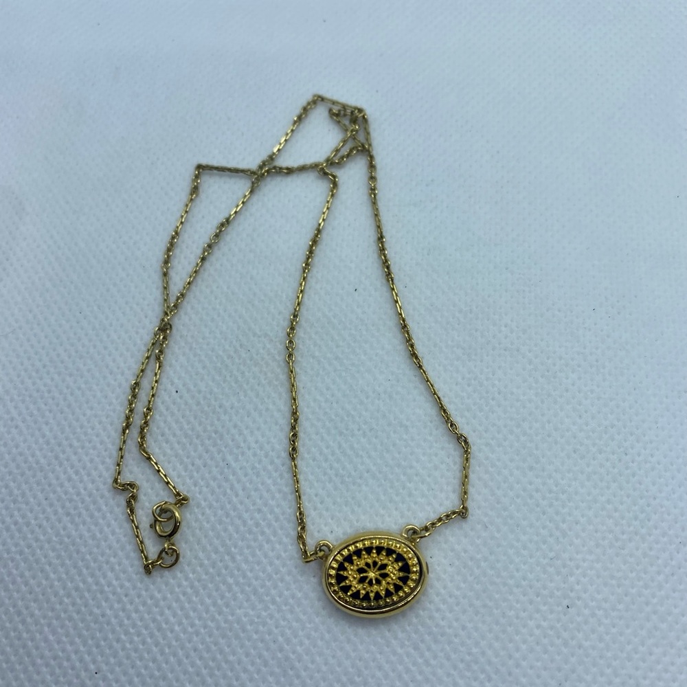 VINTAGE AVON GOLD & BLACK ENAMEL